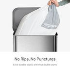 simplehuman Code M 100 Count Custom Fit Liners, Drawstring Kitchen Trash Bags - Image 3