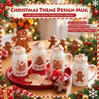 Hushee Christmas Mugs Set of 4 with Gift Box, 13.5 oz, Gingerbread Man - Image 6