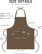 Yuubin Extra Large Aprons for Men Adjustable Button Apron - Image 6
