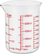 Ackers Glass Measuring Cup 1 Cup, 8oz Borosilicate Liquid Measuring Cup by AckersBORO33