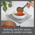 Tovolo Flex Core Small Silicone Ladle Charcoal Gray Heat Safe Silicone Soup - Image 4
