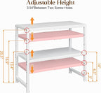 2-Tier Expandable Kitchen Storage Shelf, 150LBS Heavy Duty Metal Shelving Units - Image 3