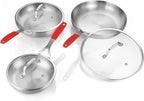 DELARLO Tri-ply Stainless Steel Frying Pan Set by DELARLOCOOKWARE