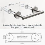 FORIOUS Toilet Paper Holder Wall Mount, SUS304 Stainless Steel Double Post - Image 6