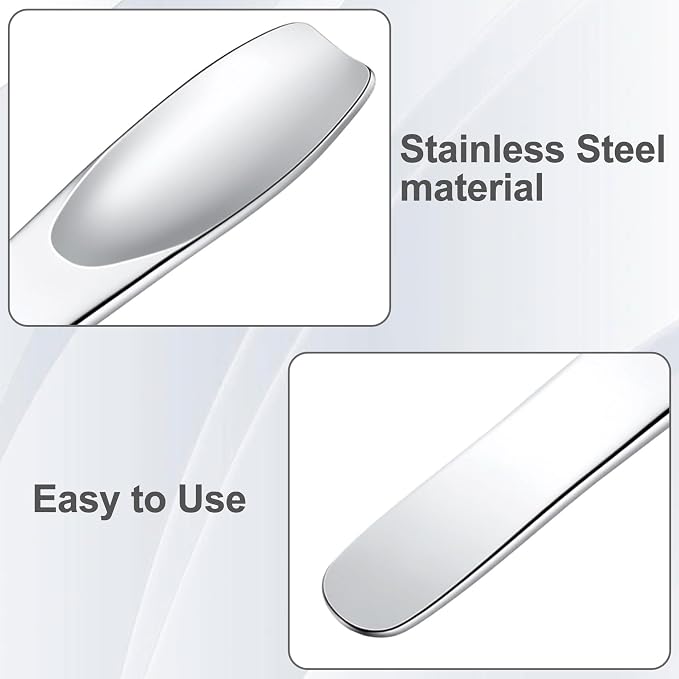 Pndeyo 3pcs Mini Stainless Steel Makeup Spatula, 2.75x0.45in Reusable Cosmetic - Image 5