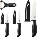 Vos Ceramic Knife Set with Peeler, Ceramic Knives Set by Vos