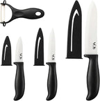 Vos Ceramic Knife Set with Peeler, Ceramic Knives Set by Vos