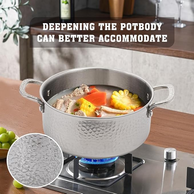 Vivicreate Tri-Ply Stainless Steel Stockpot Deep Cooking Pot - Image 5