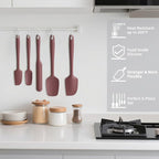 Coukre Silicone Spatula Set of 5, High Temperature Resistant, Food Grade - Image 4