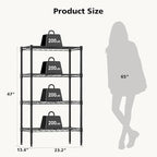 DUMOS 4-Tier Metal Wire Storage Shelves, Adjustable Standing Storage Rack Shelf - Image 3