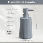 Gray Hand Soap Dispenser with No Rust Pump - Image 6