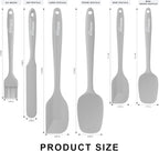 NileHome Silicone Spatula Set, 6 Pieces Food Grade Kitchen Utensils - Image 2