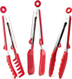 Kitchen Tongs, 9 Inch Tongs for Cooking by TOWINGO
