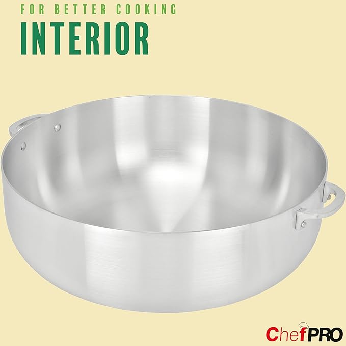 ALUMINUM CALDERO STOCK POT by Chef Pro, Durable Aluminum, Superior Cooking - Image 6