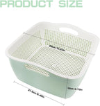 Double-layer Draining Basket Plastic Fruits & Vegetable Wash & Drain Basket - Image 2