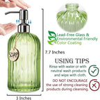 JASAI 18 Oz Vertical Striped Green Soap Dispenser - Image 6
