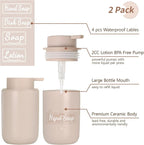 BosilunLife Khaki Soap Dispenser Set - Image 2