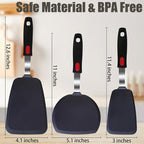Silicone Spatula Turner Set, 600°F Heat Resistant Spatula - Image 2