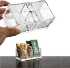 Clear Acrylic Two Lattices Tea Bags Holder Coffee Sugar Bag Case Guest Room - Image 3