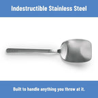 Misen Scraper Chef Spoon – Stainless Steel Cooking Spoon and Spatula Hybrid - Image 3