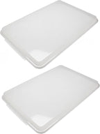 TrueCraftware- Half Size Polypropylene Sheet Pan Cover Clear Color Set of 2- by Unknown