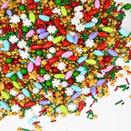 Snowflakes Sprinkles Candy Sugar Colorful Sprinkle Red and Green Sprinkles Cake Decorations Cupcake Toppers Cookie Decorating Ice Cream Celebrations 3.5oz by Weraru