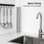 Tomorotec 21" x 15.5" Roll Up Dish Drying Rack Over Sink Drying Rack Sink Cover - Image 3