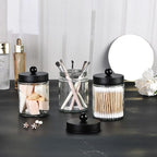 3 Pack Apothecary Jar Canisters Bathroom Vanity Organizer - Image 7