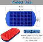 Silicone Mini Ice Cube Trays 3 Pack, 160 Crushed Ice Cube Molds Easy Release - Image 5