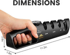 4-in-1 Knife Sharpener with Angle Guide, Adjustable Edge, 3-Stage - Image 2