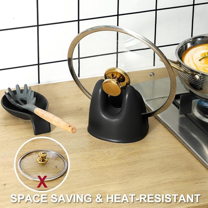 Nihow Pot Lid Holder: Stable Ceramic Pan Lid Holder - Image 4