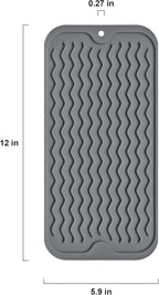 Silicone Dish Drying Mat, Non-Slip Easy Clean Sink Mat Large Heat-resistant - Image 3