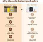 Folkulture Pot Holders for Kitchen | Pack of 2 Ribbed Soft Silicone Hot Pads - Image 6