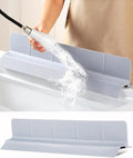 Kitchen Sink Splash Guard 18" 23" 30" Self-Draining Silicone Water Guard by Akrelyan