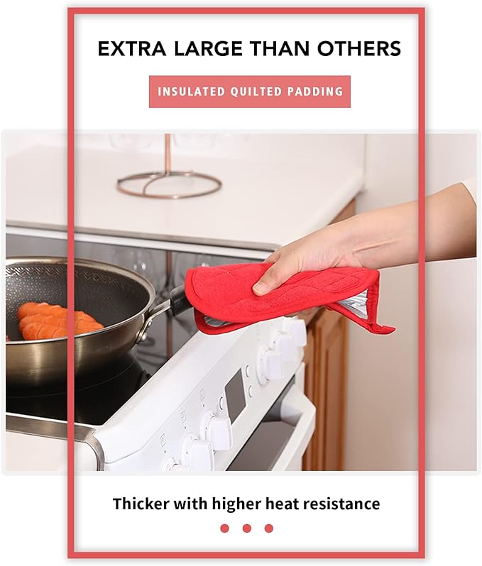 Joyhalo 6 Pack Pot Holders for Kitchen, Cotton Oven Holder - Image 4
