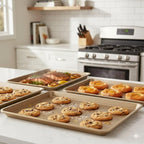4 Pieces Bakeware Set | 3 Baking Pans & 1 Recipe Notebook Combo | Nonstick - Image 9