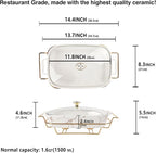 12" x 8" Ceramic Casserole Dish - Image 2