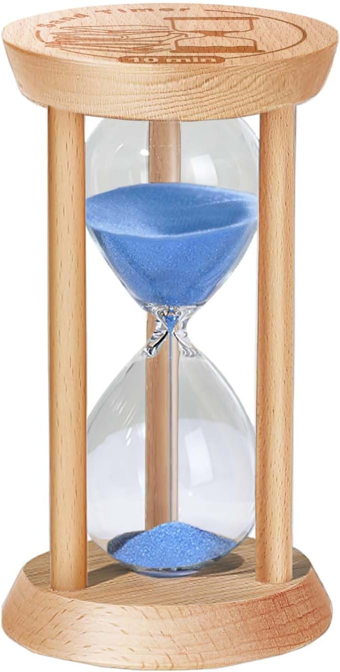 2 Minute Sand Timer, 2 Min Wooden Hourglass, Wood Mini Sand Clock, Two Minute by Kwiwis