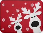 Christmas Dish Drying Mat for Kitchen Counter Cute Reindeer Winter Microfiber by Unknown