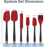 Silicone Spatula Set, 6 Pieces Food Grade Kitchen Utensils - Image 2