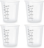 1Cup/250ml Silicone Measuring Cups 4-Pack Set, Reusable 8oz Silicone Cups Set by SwigranceQualityCreativity