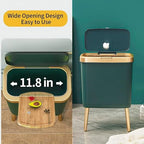 Procade Trash Can with Lid, Small Bathroom Garbage Can with Lid, Plastic Trash - Image 5