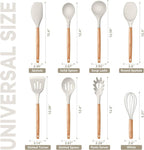 P&P CHEF Silicone Cooking Utensils Set, 8-Piece Kitchen Cooking Utensil - Image 2