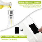 Showvigor Olive Oil Dispenser Bottles, 2 Pourers and 1 Funnel - Image 2