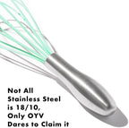 OYV 10-Inch Teal Silicone Whisk, Heat Resistant 480°F Kitchen Whisk - Image 6