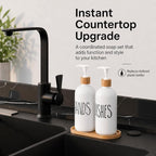 Dish Soap Dispenser for Kitchen Sink.Glass Hand Soap Dispenser, Modern - Image 6