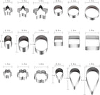 Mini Cookie Cutter Set, 30 Tiny Stainless Steel Cookie Stamps of Rectangle - Image 2