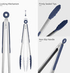 600ºF Heat Resistant Kitchen Tongs: U-Taste 7/9/12 inch Silicone Cooking Tong - Image 6
