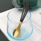 AnSaw Small Coffee Spoon Holder Set, 4.7" Mini Leaf Dessert Spoon, Stainless - Image 8