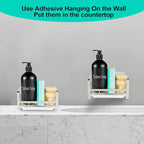 TEZZ Sponge Holder for Kitchen Sink, Stainless Steel Kitchen Storage Sink Caddy - Image 4